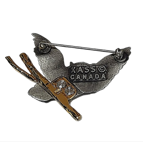 Pewter Owl Brooch - KASS Canada - Picture 2 of 3